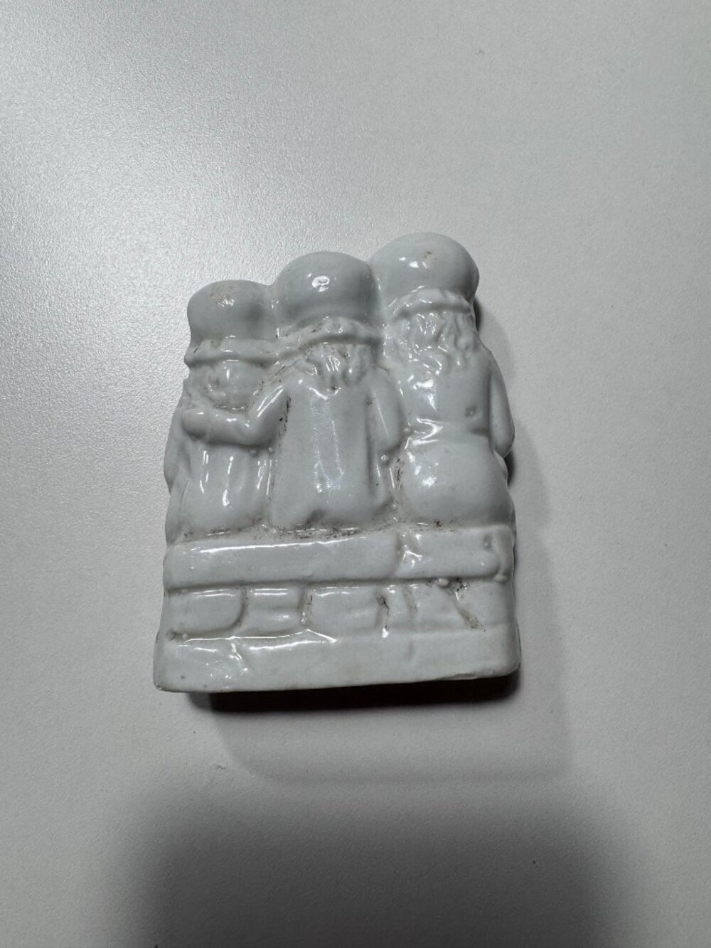 Antique 1880s German Bisque Fairing Three Children Figurine - Picture 3 of 8
